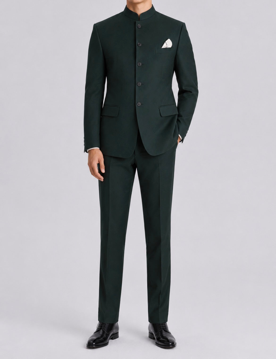Emerald Green Bandhgala Suit for Men – Premium Tailored Wedding & Reception Outfit