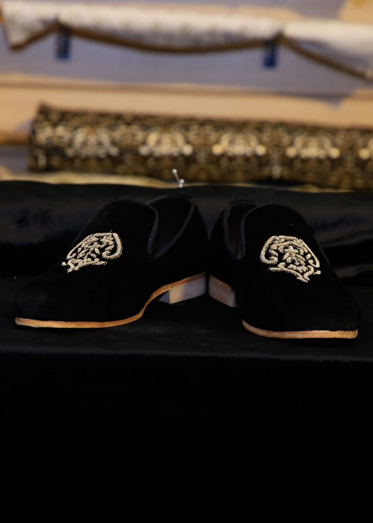 Black Velvet Mojari with Hand Embroidery