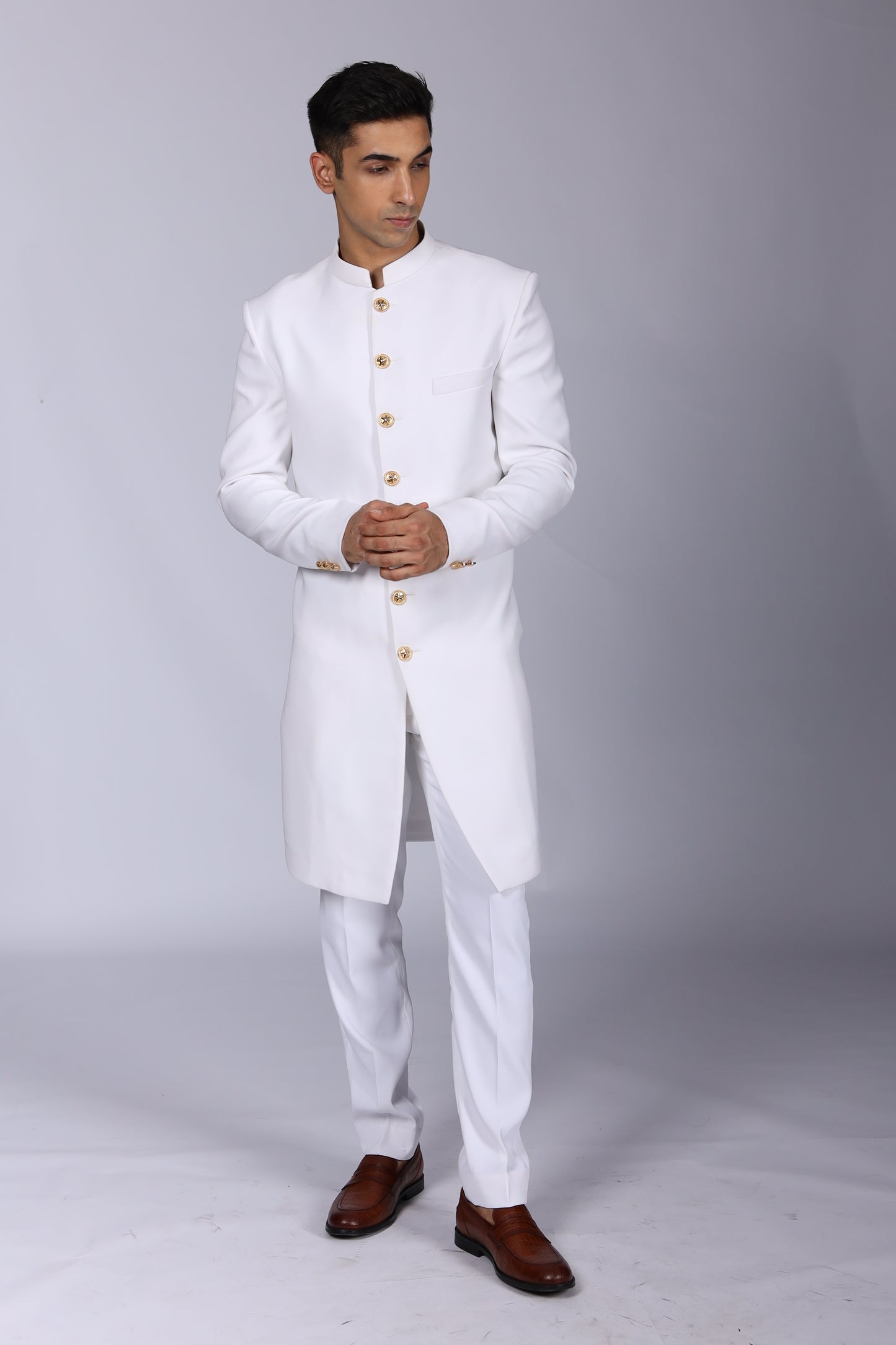 Classic White Sherwani