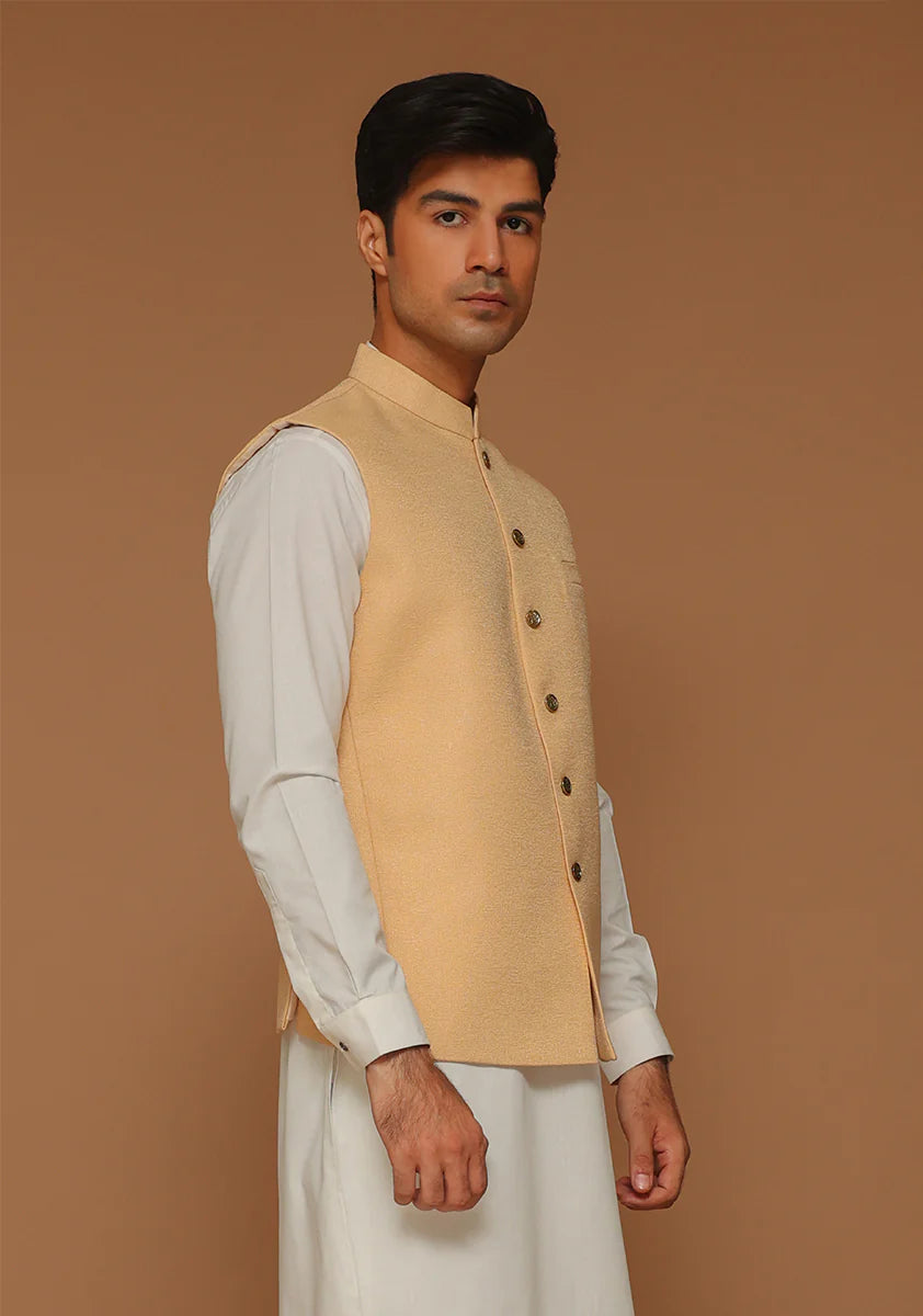 Light Beige Traditional Bundi