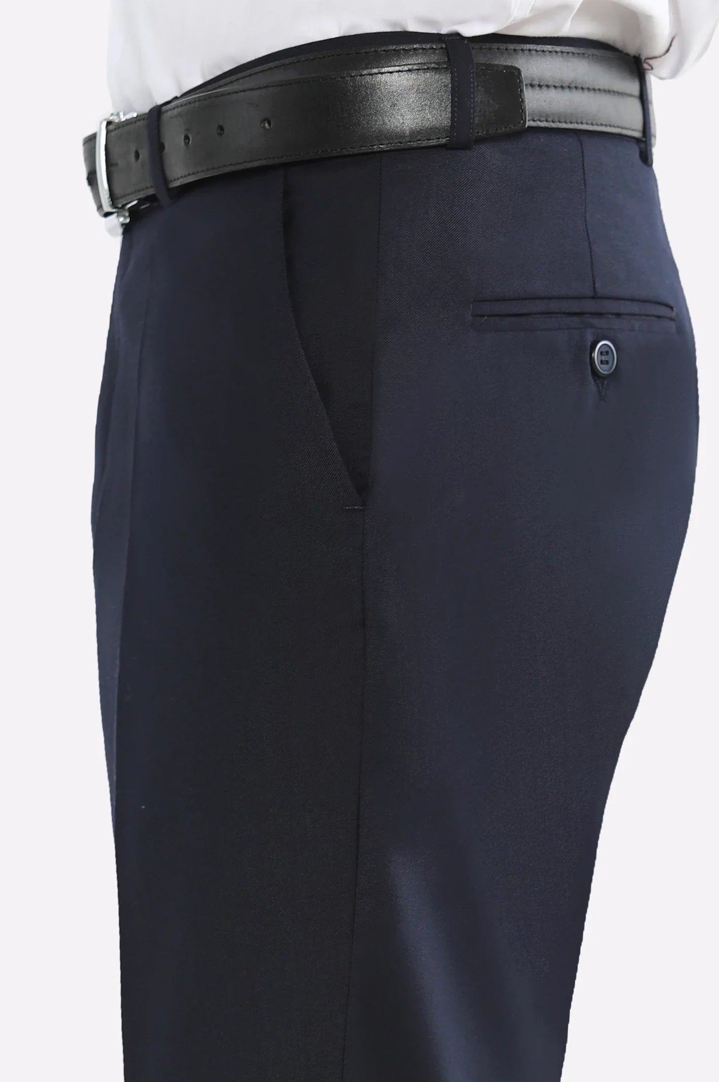 Navy Blue Regular Fit Trouser