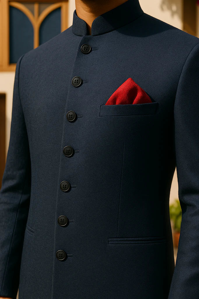 Royal Navy Blue Sherwani for Men