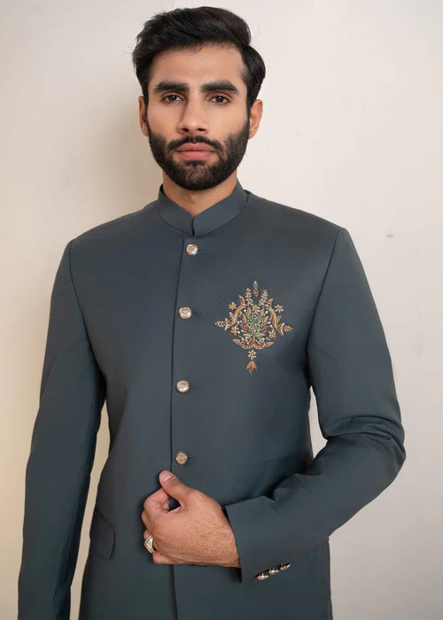 Slate Grey Bandhgala