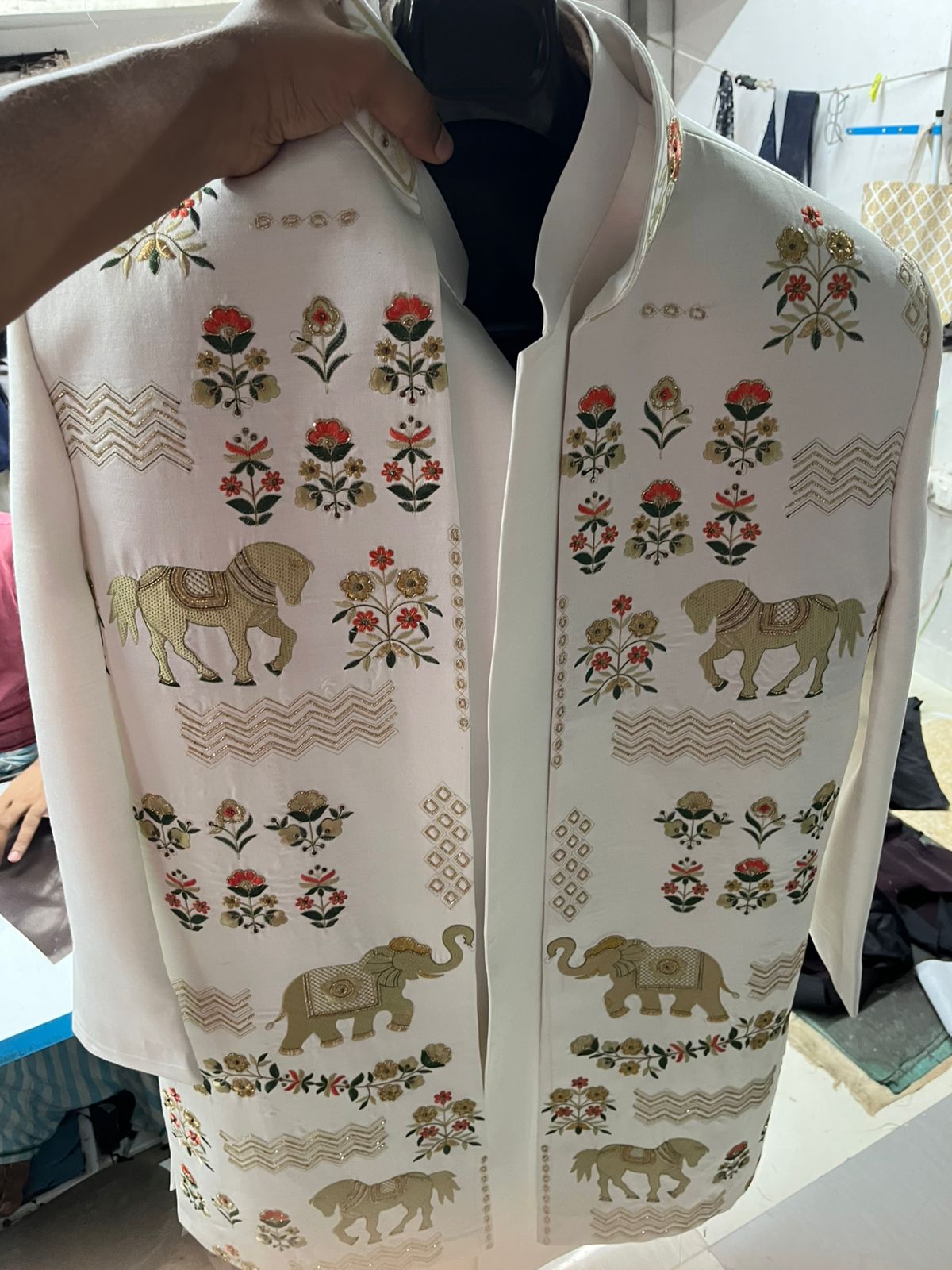 White Embroidered Royal Sherwani