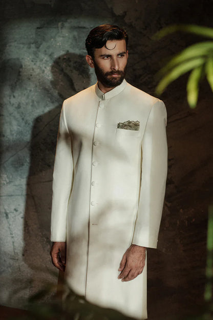 Premium White Off White Sherwani for Men – Designer Wedding & Groom Sherwani for Reception, Nikah & Festive Wear