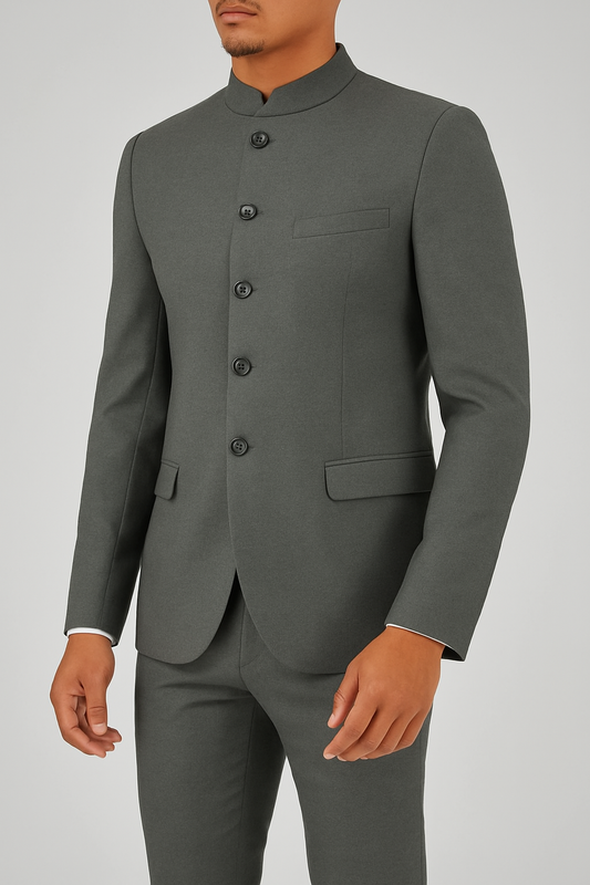 Classic Grey Bandhgala – Elegant & Versatile Wedding Wear