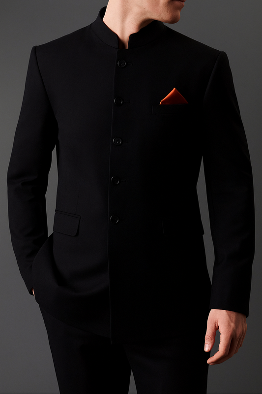 Timeless Black Bandhgala for Men – Royal Tailored Fit