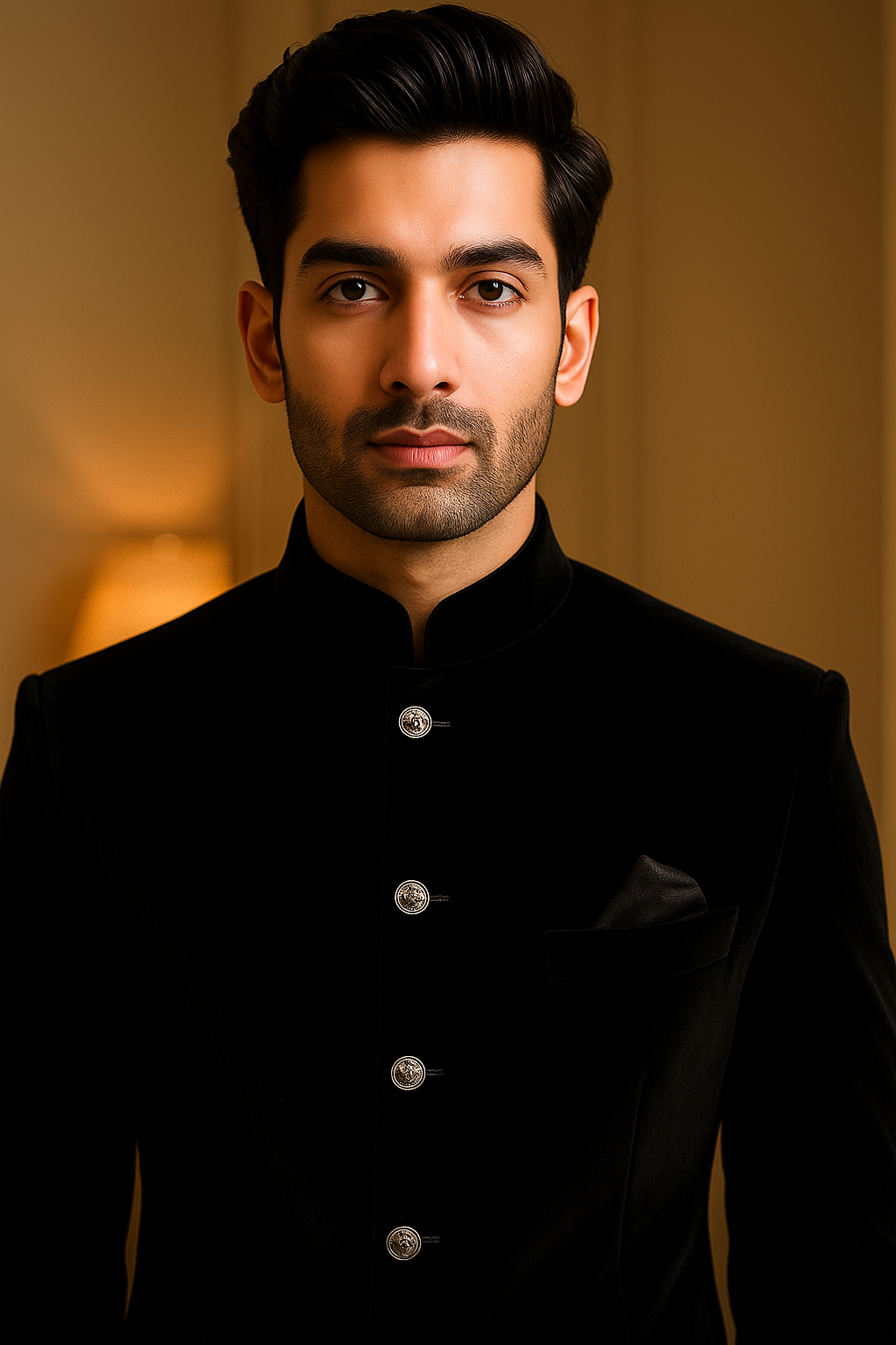 Royal Black Velvet Bandhgala for Men – Perfect for Weddings & Festive Wear