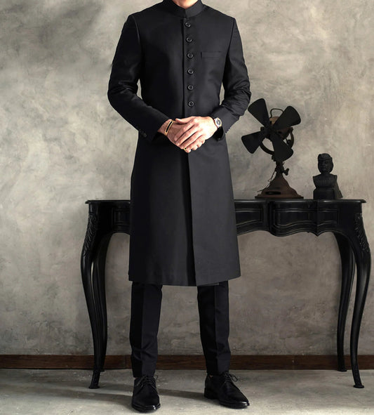 Classic Black Sherwani