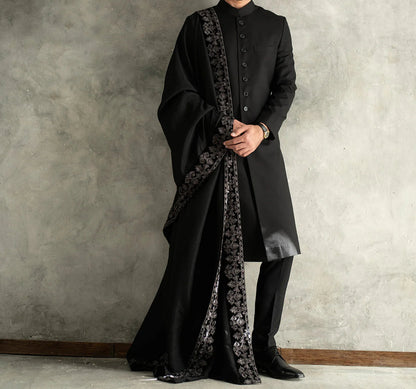 Classic Black Sherwani