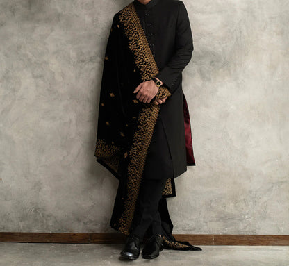 Classic Black Sherwani