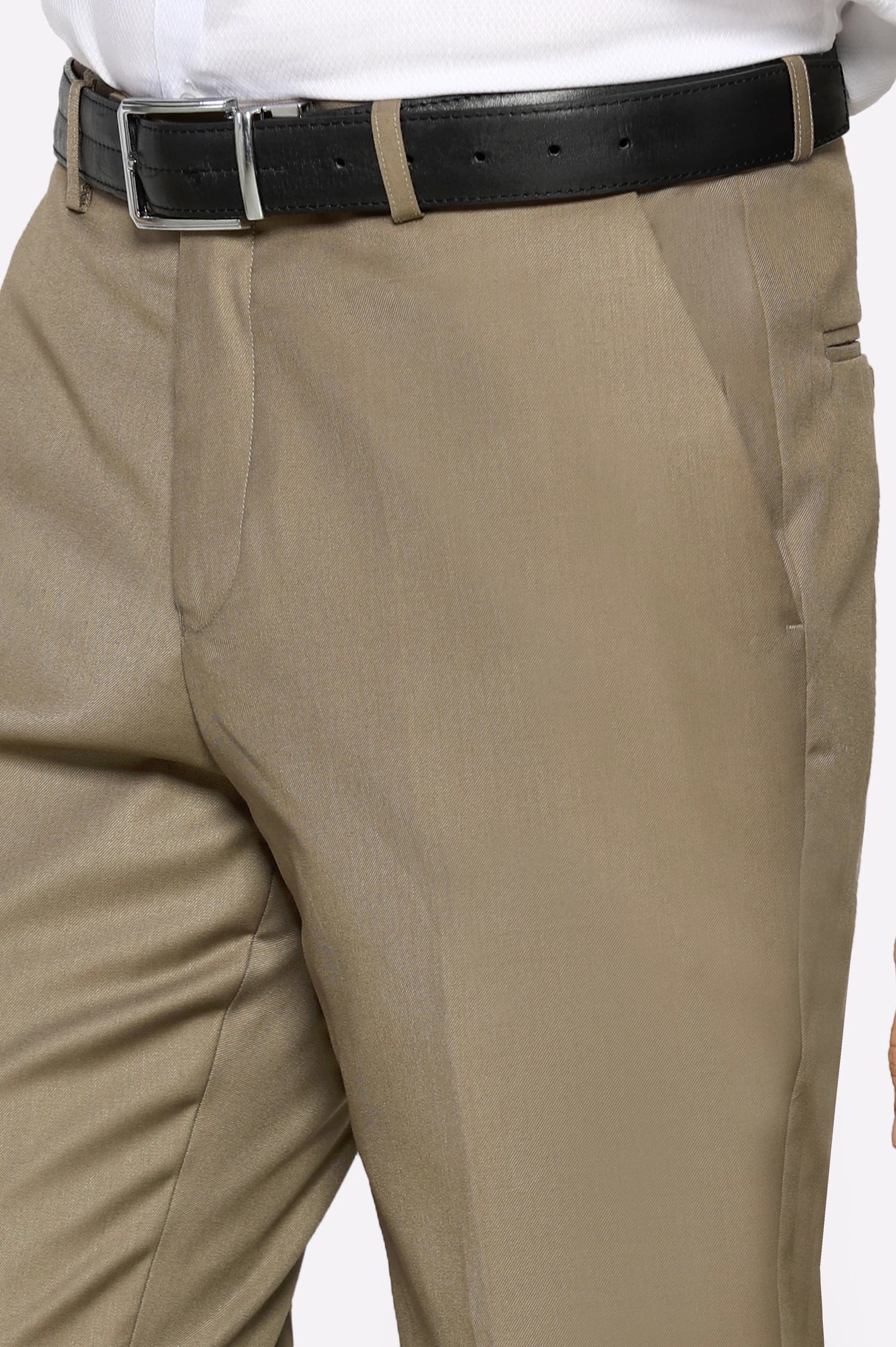 Beige Regular Fit Trouser