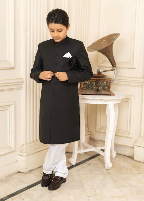 Black Sherwani for Boys