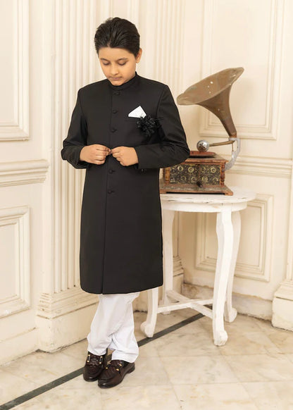 Black Sherwani for Boys