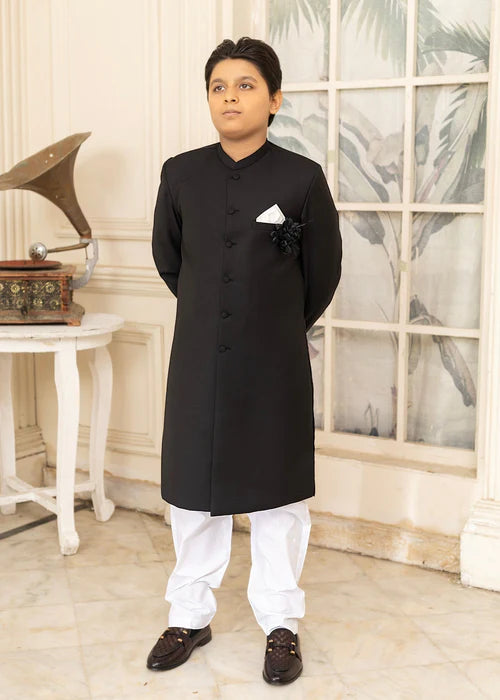 Black Sherwani for Boys