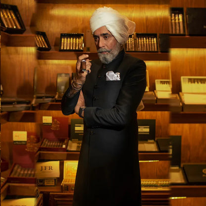 Black Sherwani for Grooms Father