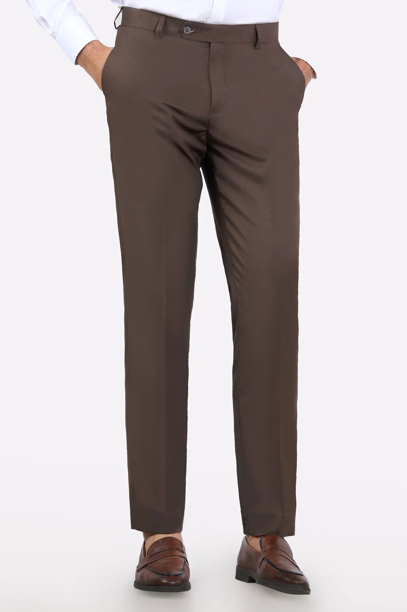 Brown Regular Fit Trouser