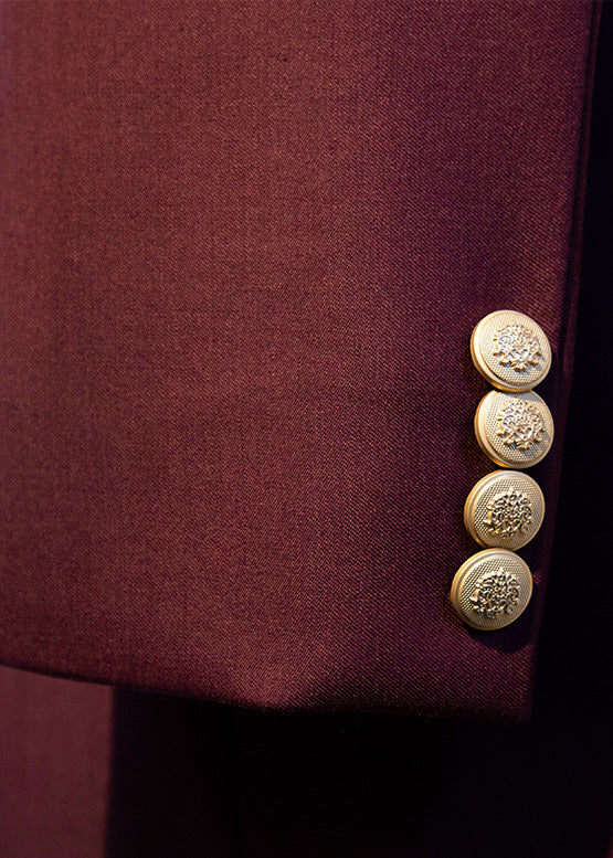 Royal Burgundy Embroidered Bandhgala Jodhpuri for Men | Designer Wedding & Reception Wear