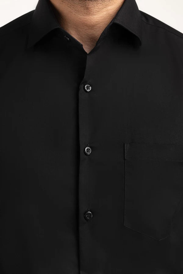 Black Solid Casual Shirt