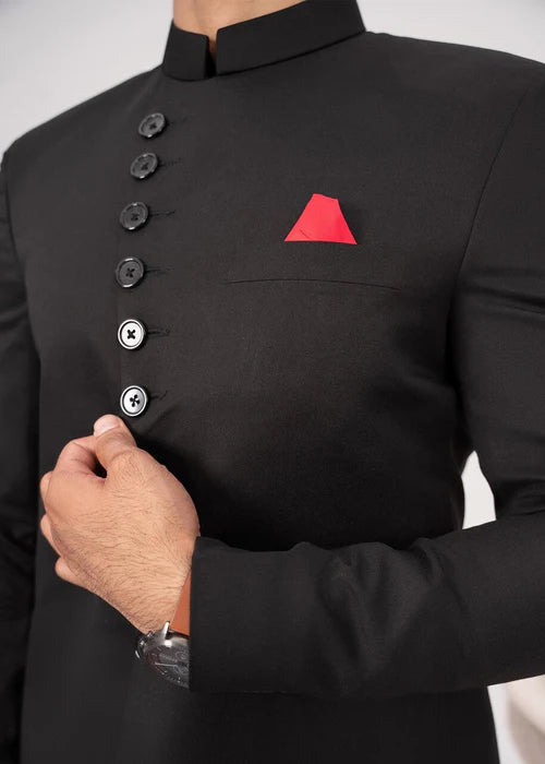 Classic Black Traditional Bandhgala