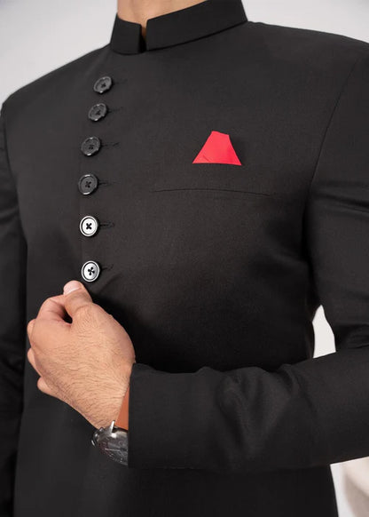 Classic Black Traditional Bandhgala