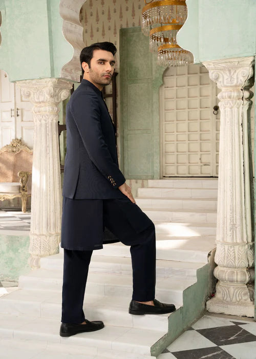 Classic Navy Blue Bandhgala