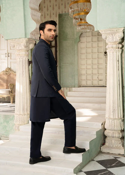 Classic Navy Blue Bandhgala