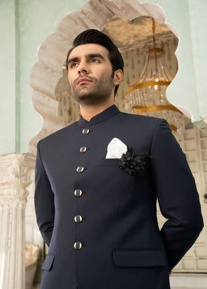 Classic Navy Blue Bandhgala