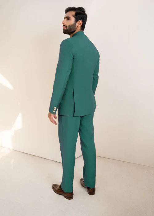 Classic Turquoise Traditional Bandhgala
