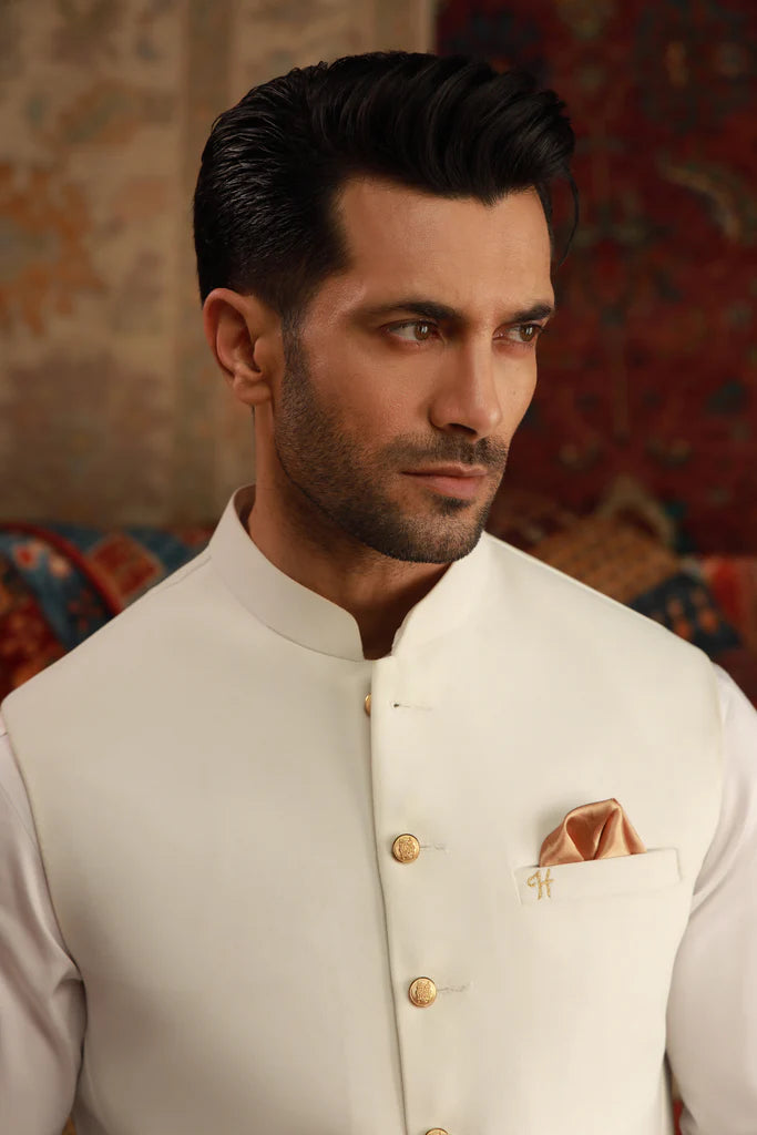 Classic White Satin Kurta