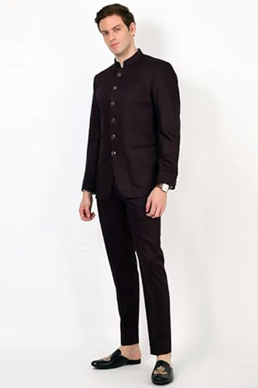 Dark Brown Bandhgala