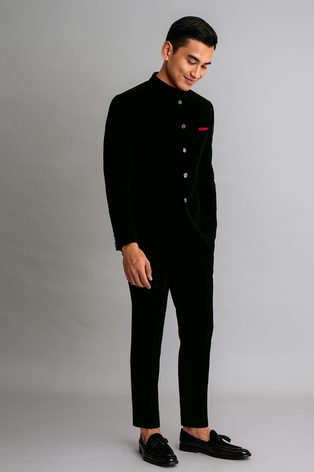 Premium Black Velvet Bandhgala for Men | Royal Wedding & Festive Wear | Ihtifal Ethnic Collection