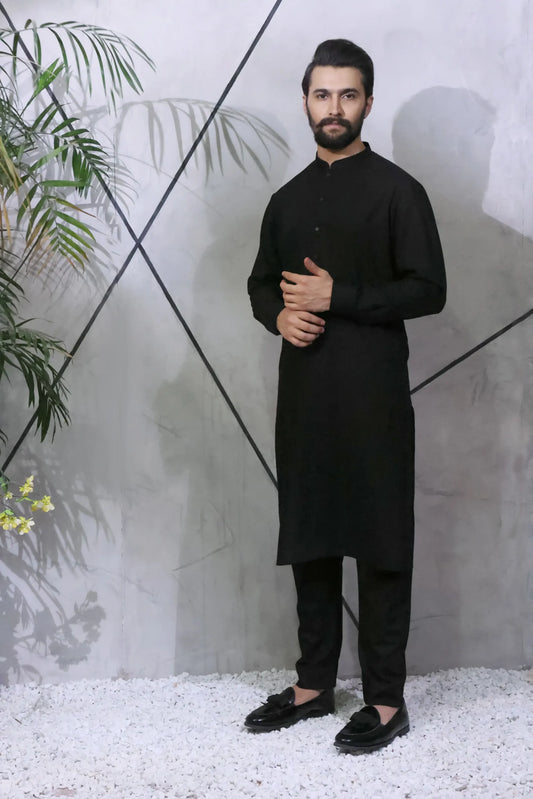 Classic Black Kurta