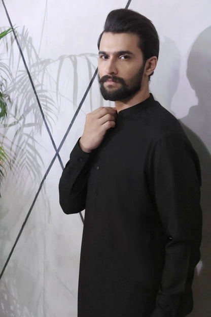 Classic Black Kurta