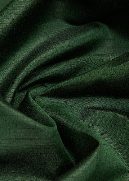 Green Raw Silk Bandhgala with Embroidery | Elegant Ethnic Jacket for Men