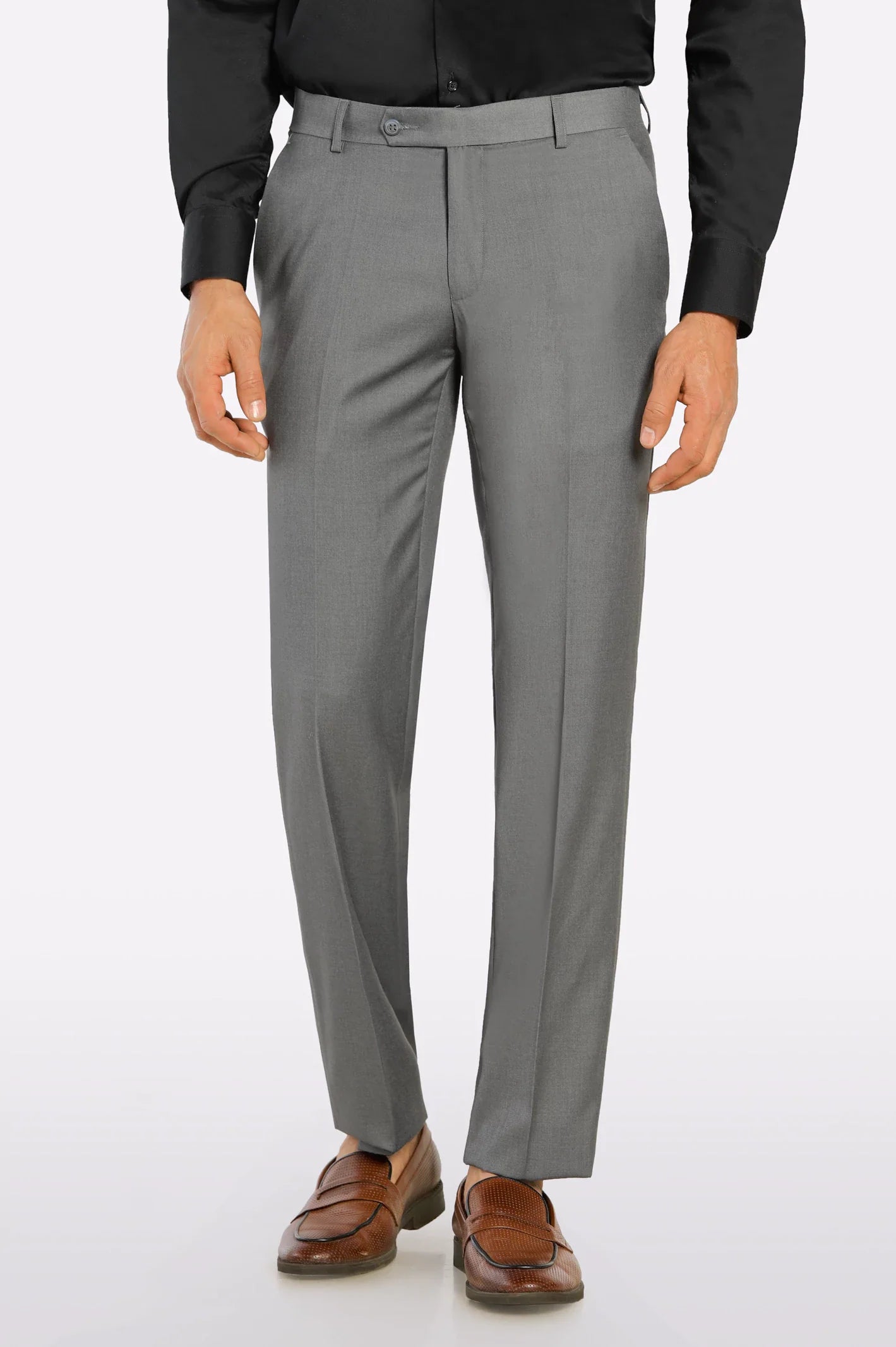 Grey Regular Fit Trouser