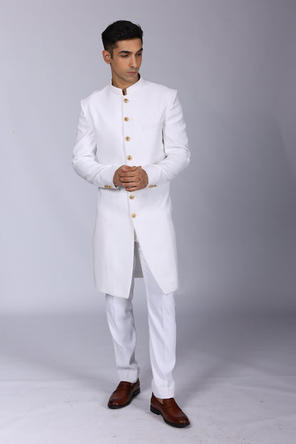 Classic White Sherwani
