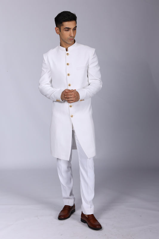 Classic White Sherwani
