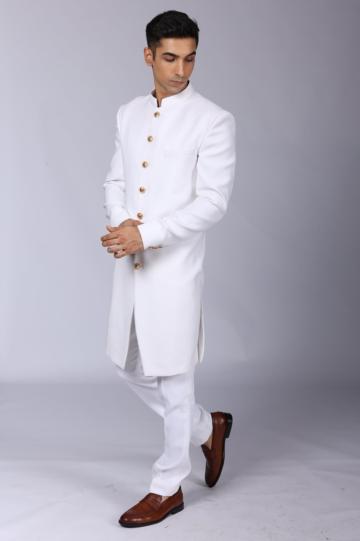 Classic White Sherwani