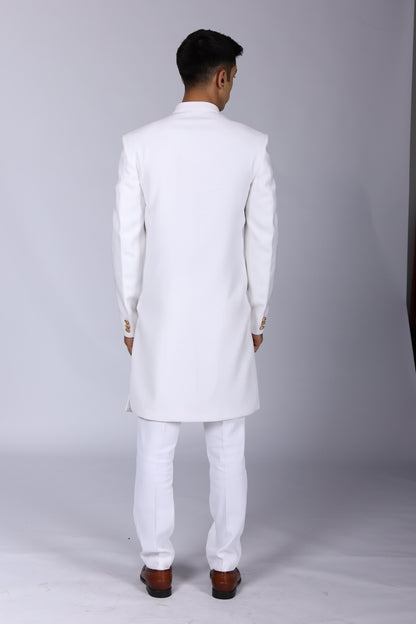 Classic White Sherwani