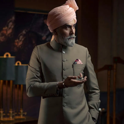Khaki Colour Sherwani for Grooms Father