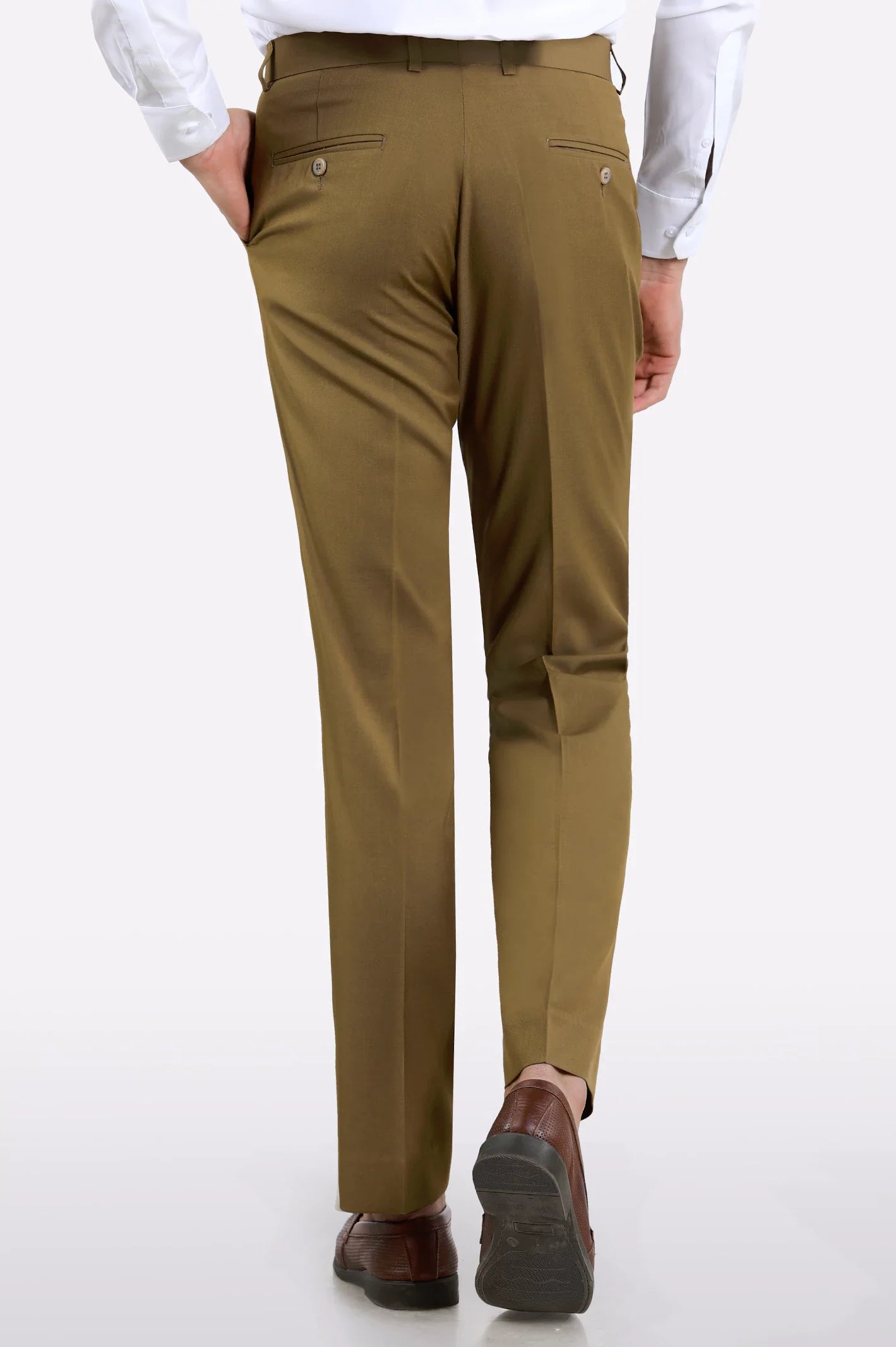 Khaki Regular Fit Trouser