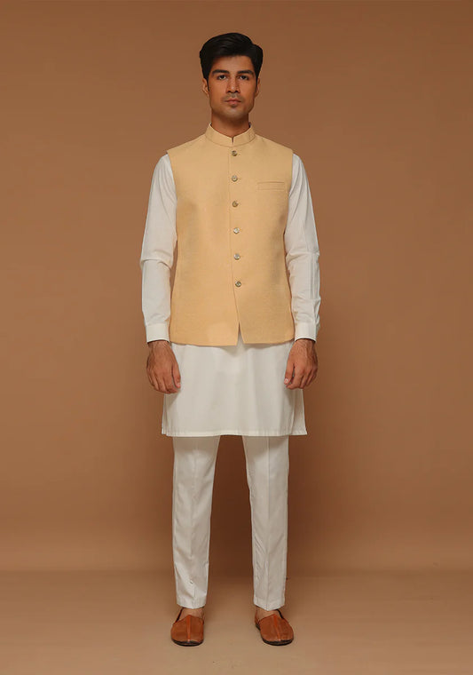 Light Beige Traditional Bundi