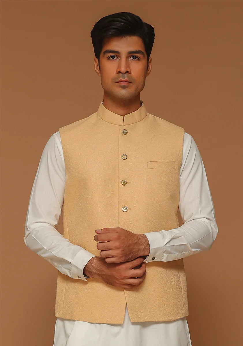 Light Beige Traditional Bundi