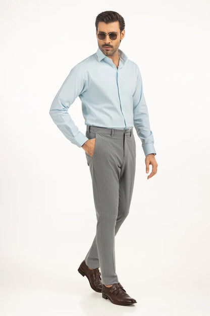 Light Blue Solid Casual Shirt