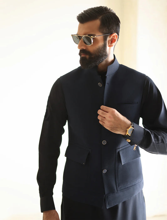 Classic Navy Blue Bundi