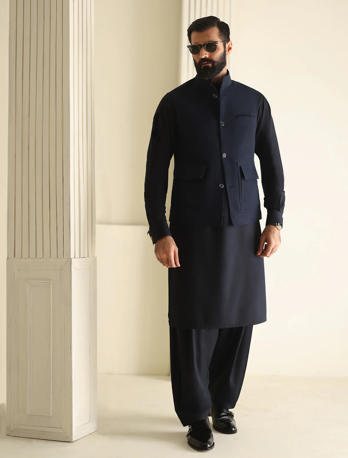 Classic Navy Blue Bundi