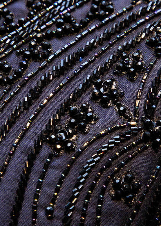 Navy Blue Bandhgala with Beadwork | Premium Ethnic Jacket for Men