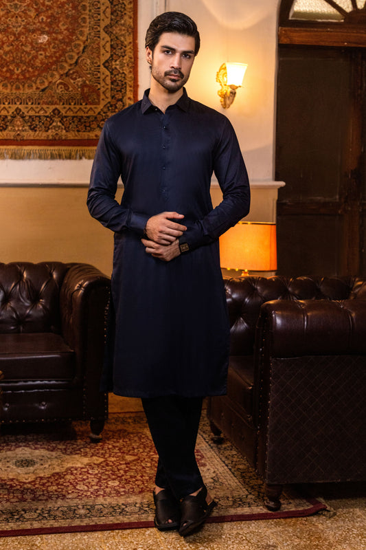 Navy Blue Kurta