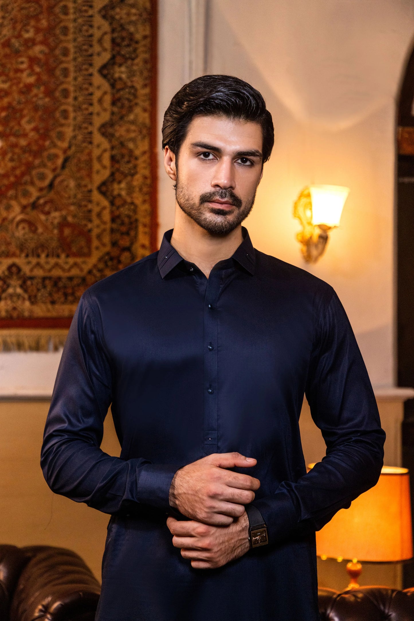 Navy Blue Kurta